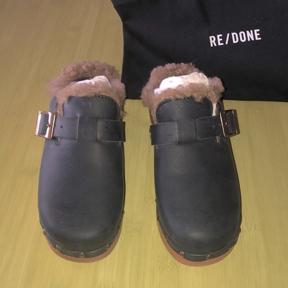 RE/DONE 70s clogs with shearling lining NIB - Picture 4 of 10